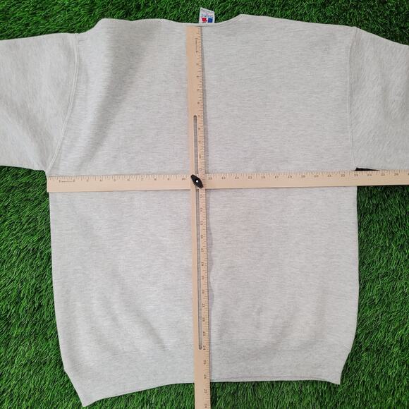 Vintage 80s Oklahoma Dad Sweatshirt XL 23x27 Gray Arch-Spellout - Picture 10 of 15